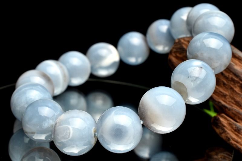 【1点物】オーストラリア産◇希少 ブルーオパール 13-13.5mm ブレスレット アクセサリー _MA8082