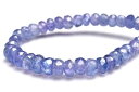 【1点物】AAA☆群青色の結晶 タンザナイト 1.5-2.5x3.5-4.5mm ボタン ブレスレット アクセサリー _MA8423