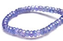 【1点物】AAA☆群青色の結晶 タンザナイト 1.5-2.5x4mm ボタン ブレスレット アクセサリー _MA8425