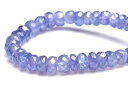 【1点物】AAA☆群青色の結晶 タンザナイト 2-3.5x4-4.5mm ボタン ブレスレット アクセサリー _MA8427
