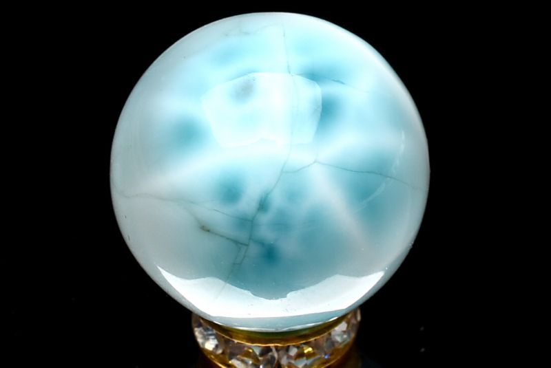 Rakuten - 【1点物】大珠◇三大ヒーリング ラリマー　18.5mm　大珠(貫通穴) ビーズ ハンドメイド _P8519