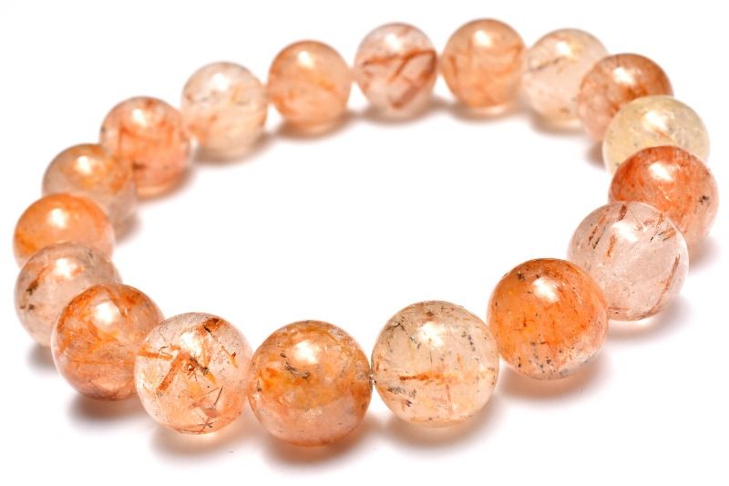 【20％OFF!】【1点物】紅葉カラー トルマリンインクォーツ　11.5-12mm ブレスレット アクセサリー _MA9191