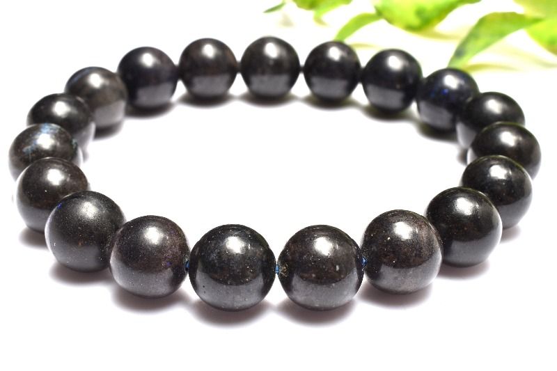 【1点物】オーストラリア産 ブラックマトリックスオパール　10.5mm ブレスレット アクセサリー _MA9242