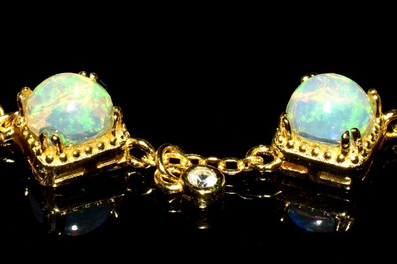 【20％OFF!】【1点物】AAAA☆エチオピア産 Silver925 プレシャスオパール　5.5mm　アジャスター付き ブレスレット アクセサリー _MA9564