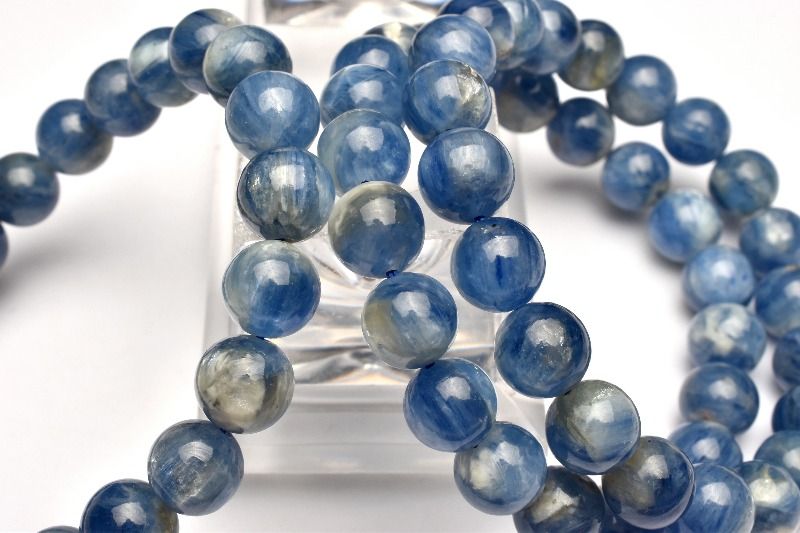 希少共生！ カイヤナイトインフックサイト　10.5mm ブレスレット アクセサリー 1個売り _BG6030-105