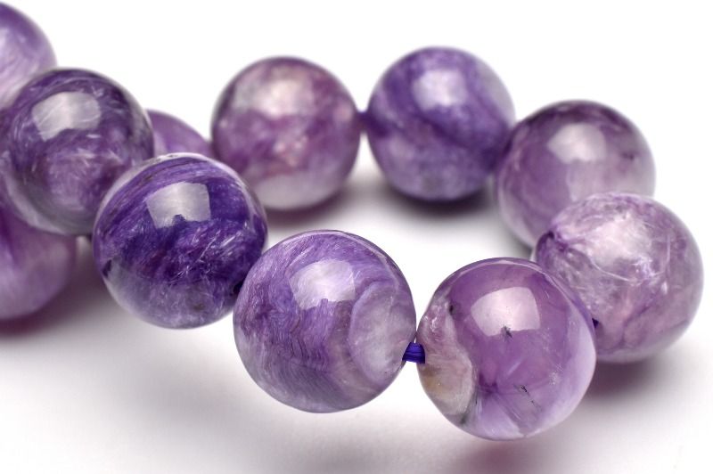 【1点物】高発色◇浸透情景 エンジェルシリカ(チャロアイト)　10mm ブレスレット アクセサリー _MB80