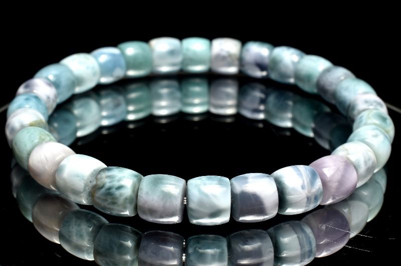 【1点物】希少◇人気アイテム パープルラリマー　6-6.5x7mm　チューブ ブレスレット アクセサリー _MB259