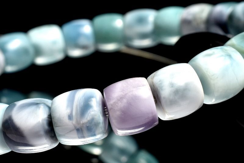 【1点物】希少◇人気アイテム パープルラリマー　6-6.5x7mm　チューブ ブレスレット アクセサリー _MB259