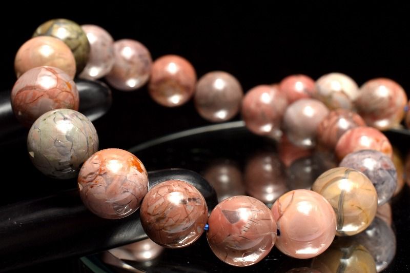 【20％OFF!】天然瑪瑙 阿拉善(アラシャン)ゴビアゲート 11-11.5mm ブレスレット アクセサリー 1個売り _BG6089-11-115