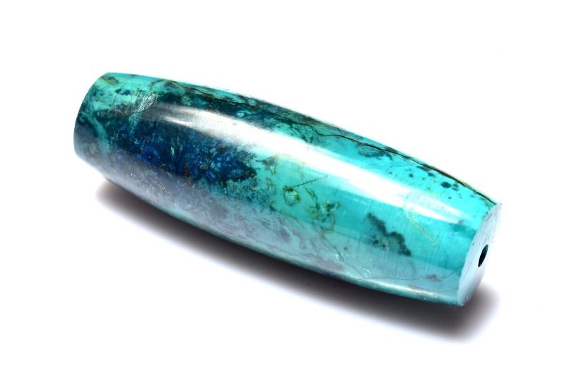 【1点物】美しいコントラスト クリソコラ　33x11mm　天珠 ビーズ ハンドメイド _PC6412