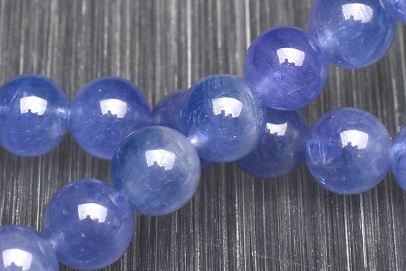 【1点物】AAA☆透明度抜群 タンザナイト 6mm ブレスレット アクセサリー _U7814