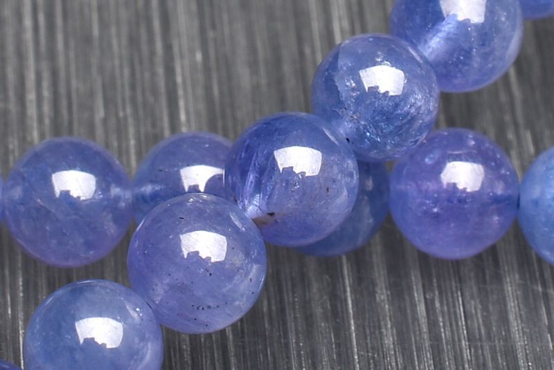 【1点物】AAA☆透明度抜群 タンザナイト 6.5mm ブレスレット アクセサリー _U7816