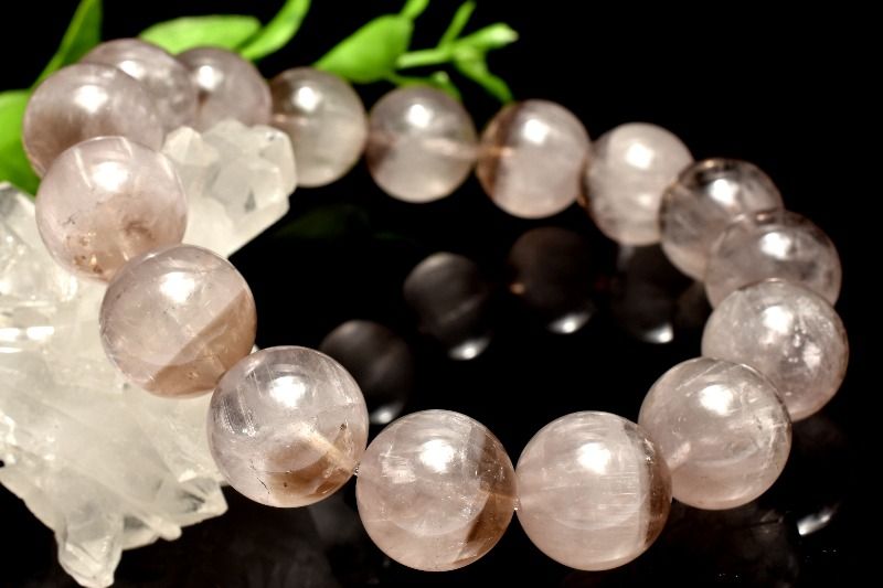 【1点物】希少◇レアカラー ブラックオーラライト23　13.5mm ブレスレット アクセサリー _MC12