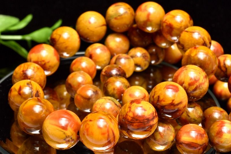 高発色 ゴールデンピーターサイト　11.5mm ブレスレット アクセサリー 1個売り _BG6110-115