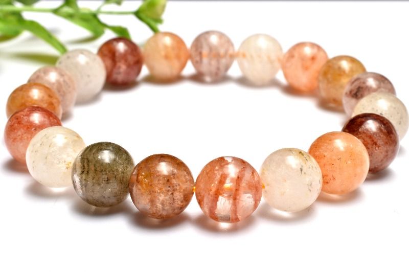 【1点物】地層模様 ガーデンクォーツ　11mm ブレスレット アクセサリー _MC405