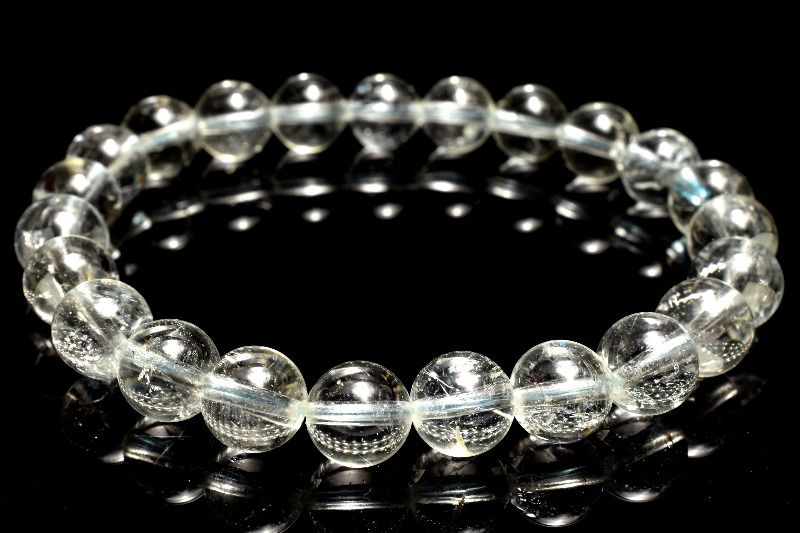 【1点物】希少天然色◇ヒマラヤ産 アクアマリン　8mm ブレスレット アクセサリー _MC585