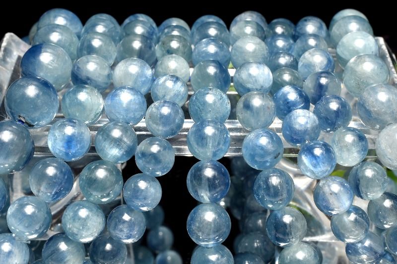 天然色◇爽やか カイヤナイトシリカ　11mm ブレスレット アクセサリー 1個売り _BG6127-11