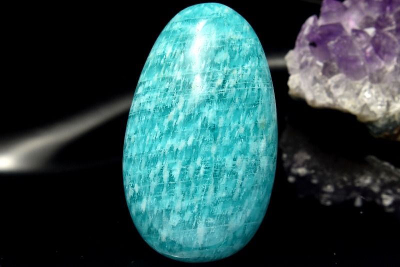 【20％OFF!】【1点物】ロシア産◇霜降 アマゾナイト　35x20mm　ドロップ ルース ハンドメイド _PC6835