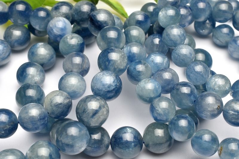 天然色◇爽やか カイヤナイトシリカ　8mm ブレスレット アクセサリー 1個売り _BG6150-8