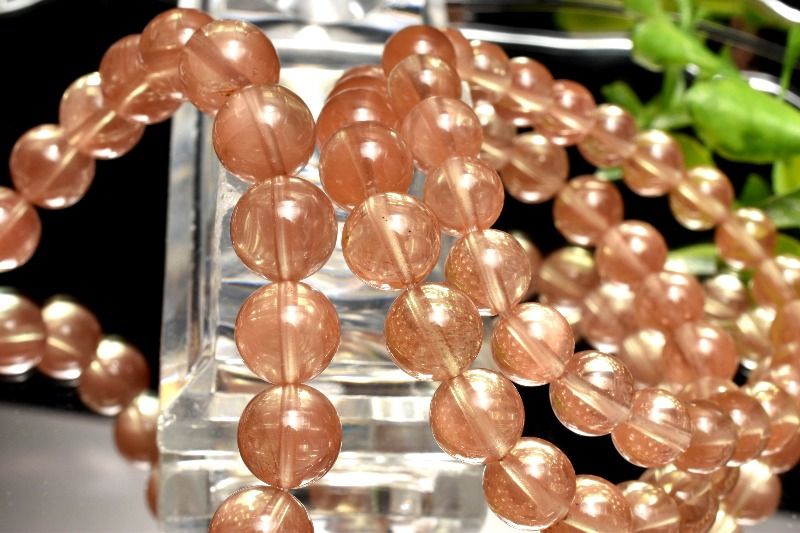 透明◇カラーチェンジ アンデシン　7.5mm ブレスレット アクセサリー 1個売り _BG6157-75