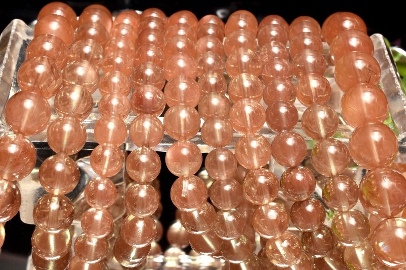 透明◇カラーチェンジ アンデシン　7.5mm ブレスレット アクセサリー 1個売り _BG6157-75