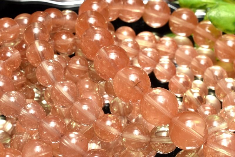 透明◇カラーチェンジ アンデシン　7.5mm ブレスレット アクセサリー 1個売り _BG6157-75