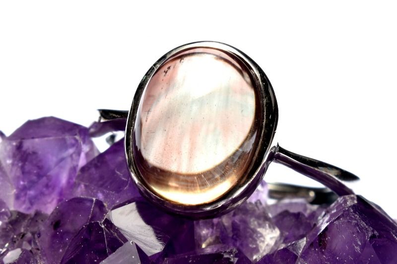 【20％OFF!】【1点物】Silver925◇カラーチェンジ アンデシン 10x8mm オーバル 指輪リング(サイズ調整可) アクセサリー _PC7095