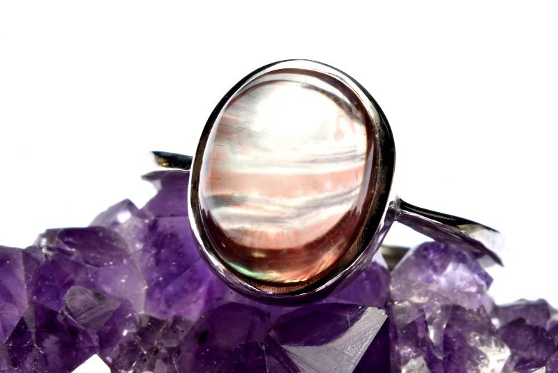 【20％OFF!】【1点物】Silver925◇カラーチェンジ アンデシン 10x8mm オーバル 指輪リング(サイズ調整可) アクセサリー _PC7098