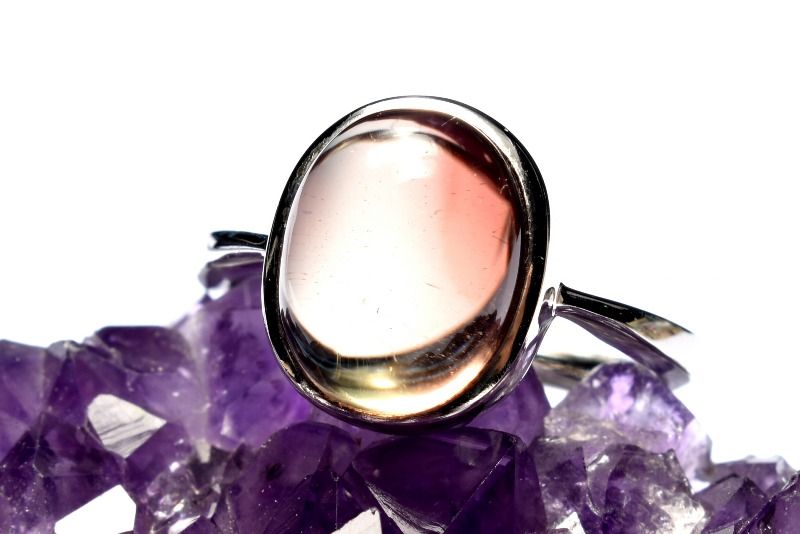 【1点物】Silver925◇カラーチェンジ アンデシン　10x8mm オーバル 指輪リング(サイズ調整可) アクセサリー _PC7102