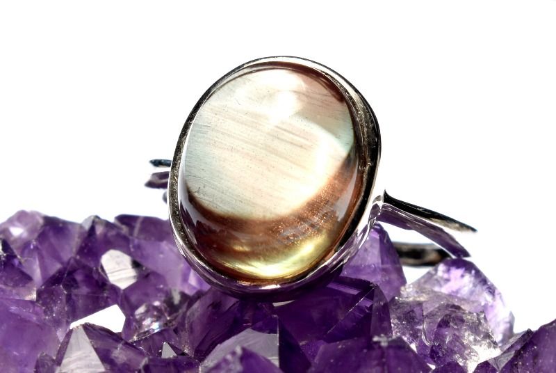 【20％OFF!】【1点物】Silver925◇カラーチェンジ アンデシン 11x9mm オーバル 指輪リング(サイズ調整可) アクセサリー _PC7104