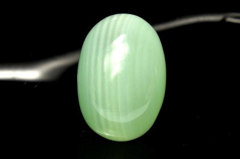 【1点物】透明感◇上質 サーペンティン(蛇紋石) 26x18mm オーバル ルース ハンドメイド _PC7244