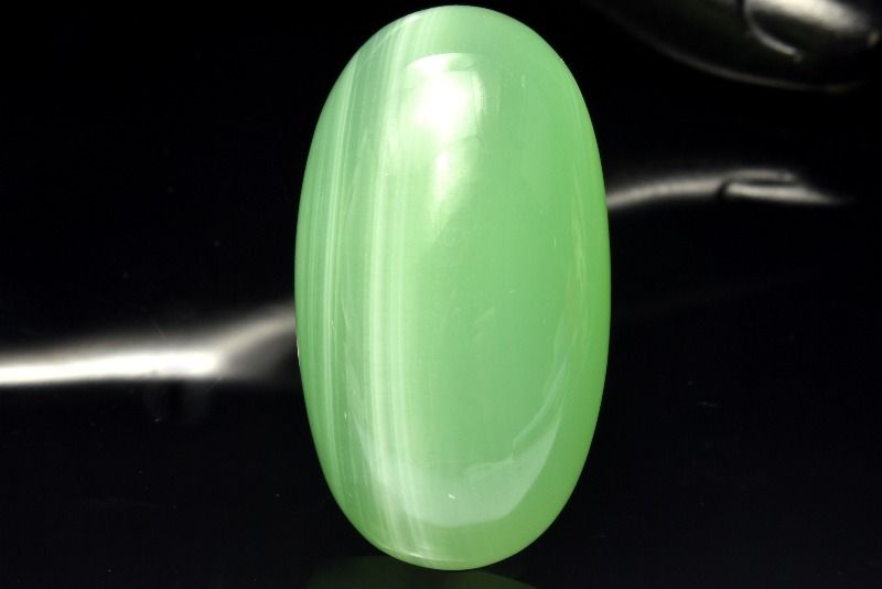 【1点物】透明感◇上質 サーペンティン(蛇紋石)　43x24mm　オーバル ルース ハンドメイド _PC7248