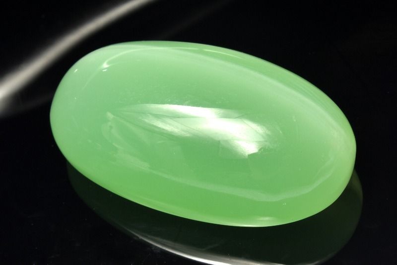 【1点物】透明感◇上質 サーペンティン(蛇紋石)　43x24mm　オーバル ルース ハンドメイド _PC7248