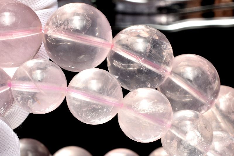 マダガスカル産 スターローズクォーツ　11.5mm ブレスレット アクセサリー 1個売り _BG6163-115