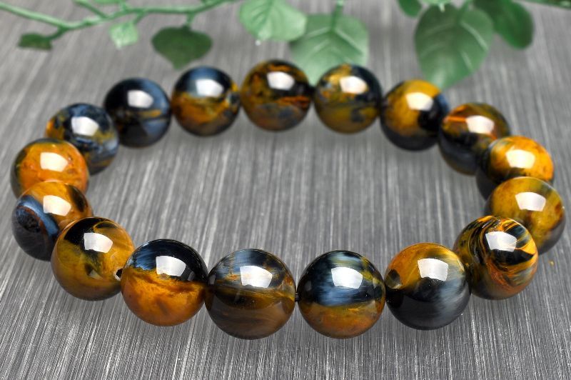 【1点物】嵐の石◇高品質 ピーターサイト　12mm ブレスレット アクセサリー _U8164