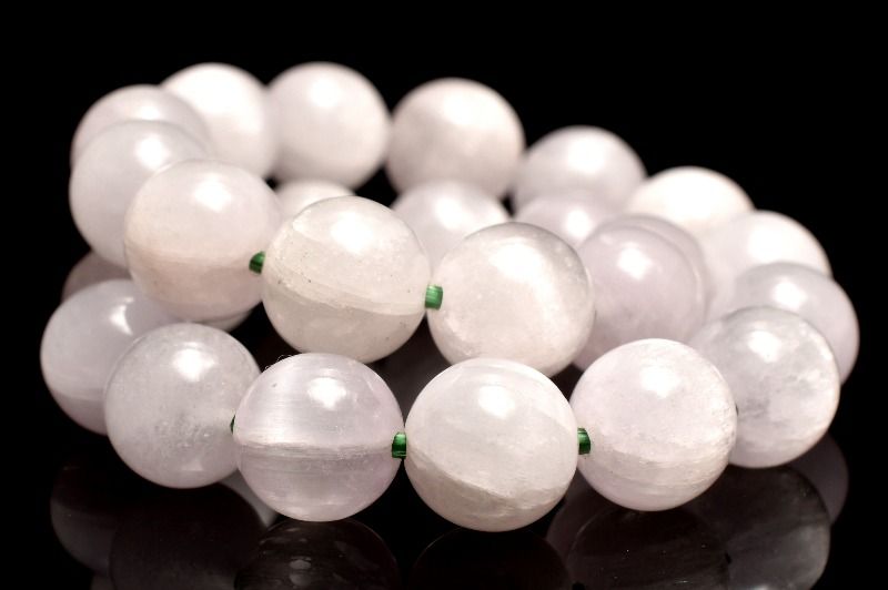 【1点物】キャッツアイ効果 クンツァイト　7.5mm ブレスレット アクセサリー _MC1464