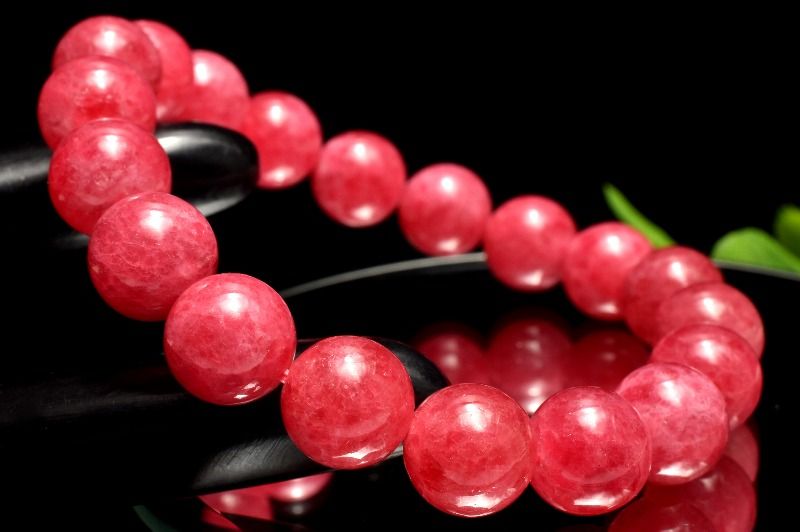 【1点物】ジューシーピンクカラー ロードナイト　10.5mm ブレスレット アクセサリー _MC1488