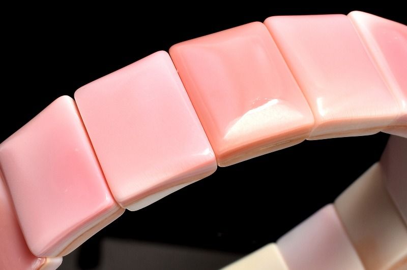 【1点物】希少！女王貝 クイーンコンクシェル　11.5x15mm バングル アクセサリー _MC1730