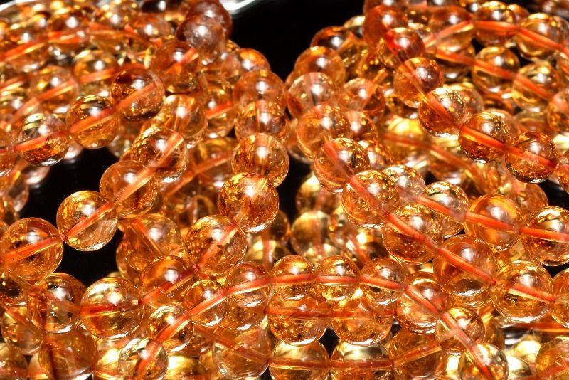 くっきり山入り！ ファントムシトリン　9mm ブレスレット アクセサリー 1個売り _BG6195-9