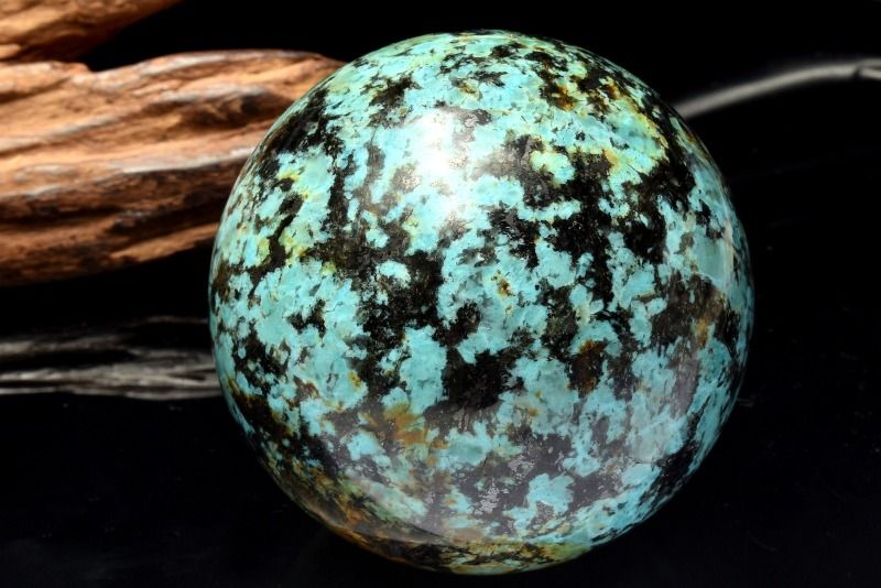  1点物 希少 天然 ターコイズ 56mm 丸玉(台座付き) スフィア _CG6868...