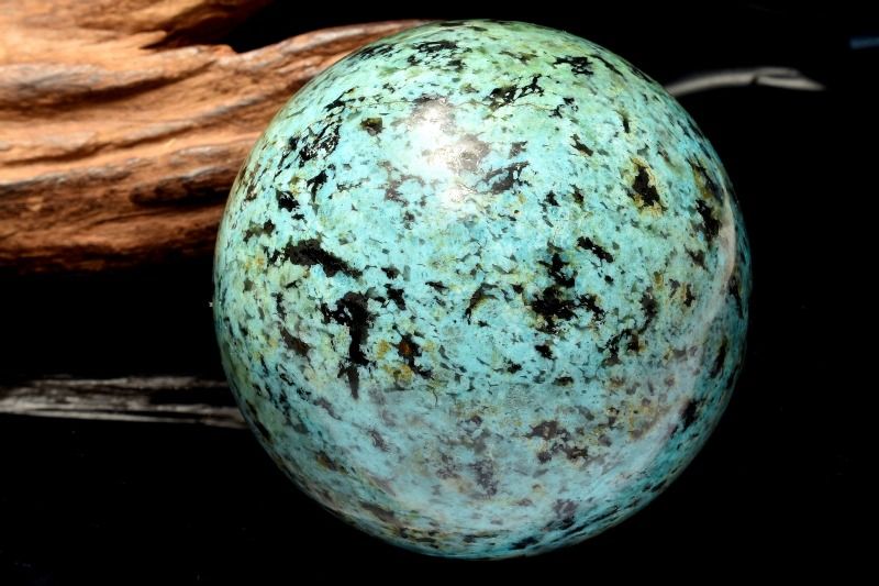  1点物 希少 天然 ターコイズ 58mm 丸玉(台座付き) スフィア _CG6869...