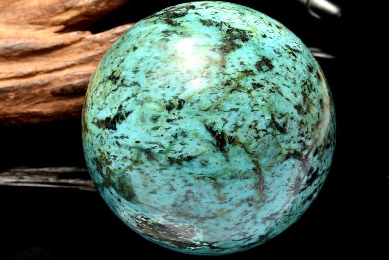  1点物 希少 天然 ターコイズ 66mm 丸玉(台座付き) スフィア _CG6871...