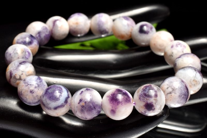 【1点物】色彩が織りなす天然マーブル模様 ティファニーストーン(オパールフローライト) 10mm ブレスレット アクセサリー _MC2292