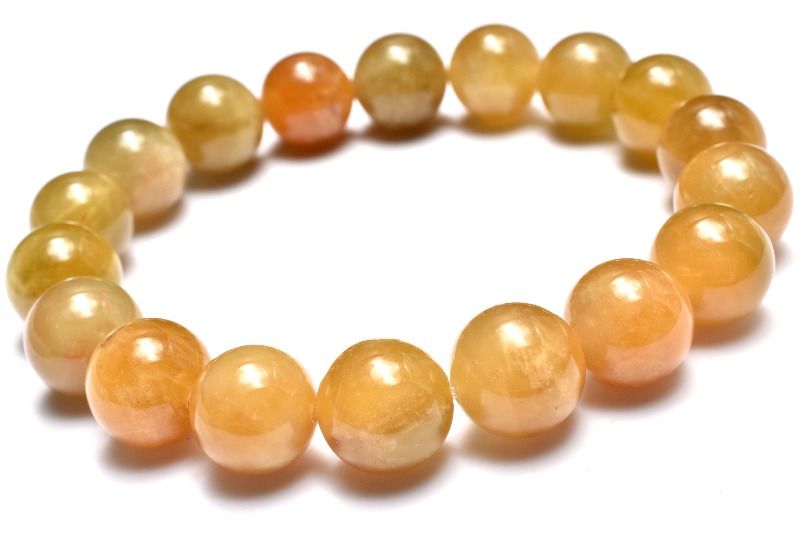 【1点物】ビタミンカラー◇希少 ヘリオドール(イエローアクアマリン)　12mm ブレスレット アクセサリー _MC2585