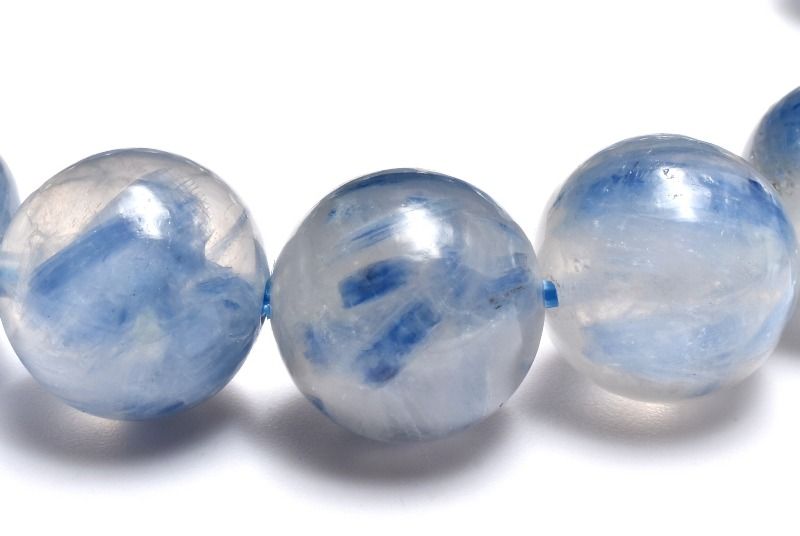【1点物】シリカたっぷり◇天然色 カイヤナイトシリカ　12.5mm ブレスレット アクセサリー _MC2966