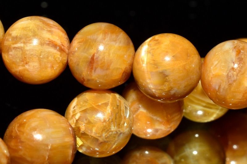 【1点物】希少バルト海産◇キャッツアイ効果 ゴールデンオパール　7.5mm ブレスレット アクセサリー _MC2976(3.0)