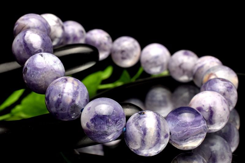 【1点物】夢幻的パープルが魅せる ティファニーストーン(オパールフローライト) 12.5mm ブレスレット アクセサリー _MC3163