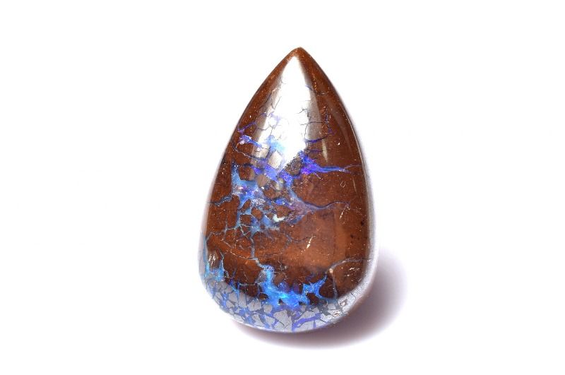 【1点物】AAAA☆オーストラリアの至宝 ボルダーオパール　20x13mm　ドロップ ルース ハンドメイド _PC8461