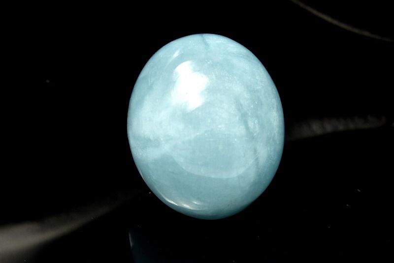 【1点物】モザンビーク産 エンジェルクラウドアクアマリン　20x17mm　オーバル ルース ハンドメイド _PC8484
