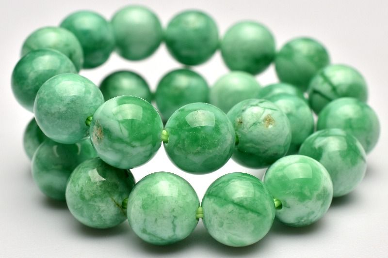 【20％OFF!】【1点物】希少◇高発色 バリサイト(バリッシャー石)　7mm ブレスレット アクセサリー _MC3415